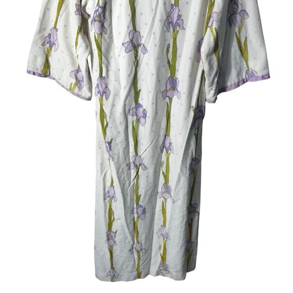 Christian Dior Vintage Iris Print House Dress Size Small - Picture 9 of 11